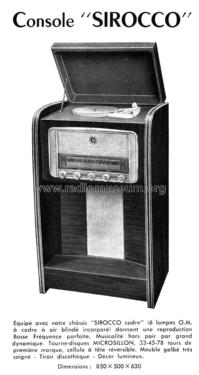 Sirocco Console ; ECR E.C.R.; Paris (ID = 2073408) Radio