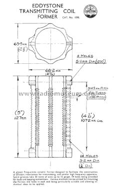 Frequentite Coil Former 1090; Eddystone Brand, (ID = 3061416) Radio part