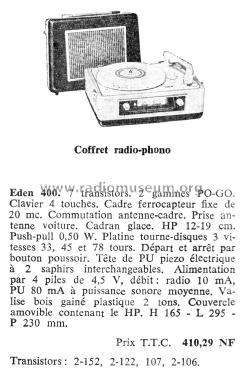 400; Eden-Électronique (ID = 2071366) Radio