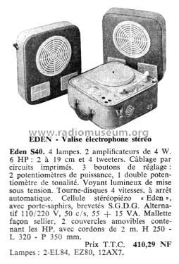 S40; Eden-Électronique (ID = 2071310) Sonido-V