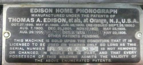 Phonograph Home C; Edison, Thomas A., (ID = 543845) TalkingM