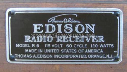 R-6 ; Edison, Thomas A., (ID = 260287) Radio