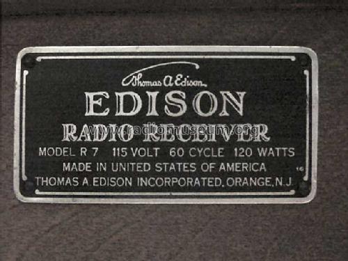 R-7 ; Edison, Thomas A., (ID = 352221) Radio
