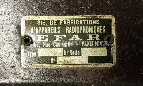 Inconnu - Unknown 1 ; EFAR E.F.A.R., (ID = 2214937) Radio