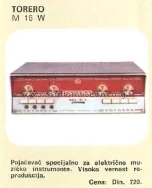 Torero Hi-Fi M16W; Ei, Elektronska (ID = 2661994) Ampl/Mixer