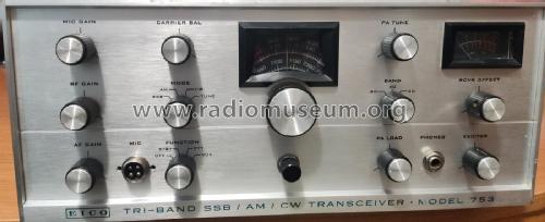 Tri-Band SSB/AM/CW Transceiver 753; EICO Electronic (ID = 2906050) Amat TRX