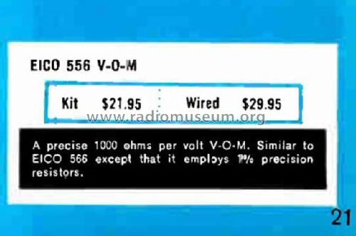 Analog Multimeter 556; EICO Electronic (ID = 3044791) Equipment