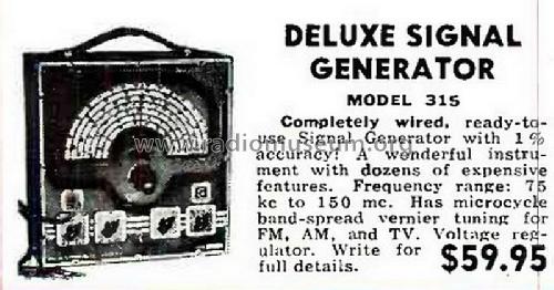 Deluxe RF Signal Generator 315-K; EICO Electronic (ID = 2172417) Ausrüstung
