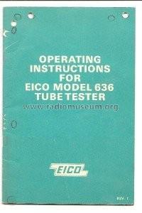 Tube Tester 636; EICO Electronic (ID = 2720533) Ausrüstung