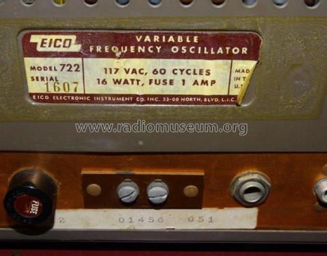 Variable Frequency Oscillator 722; EICO Electronic (ID = 2795215) Amateur-D