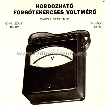 Hordozható feszültségmérő - Portable Voltmeter 145DV; EKA; Budapest (ID = 2399650) Ausrüstung