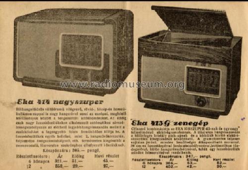 Kisszuper 413G; EKA; Budapest (ID = 2222627) Radio