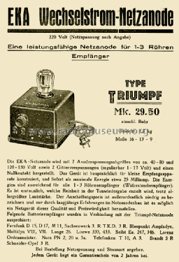 Triumpf ; Eka Netzanoden; (ID = 1391697) Aliment.