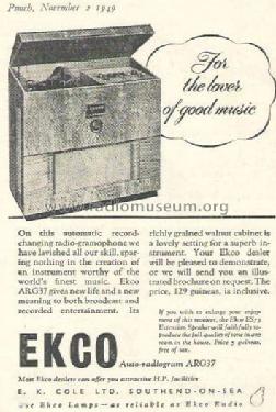 ARG37; Ekco, E.K.Cole Ltd.; (ID = 626101) Radio