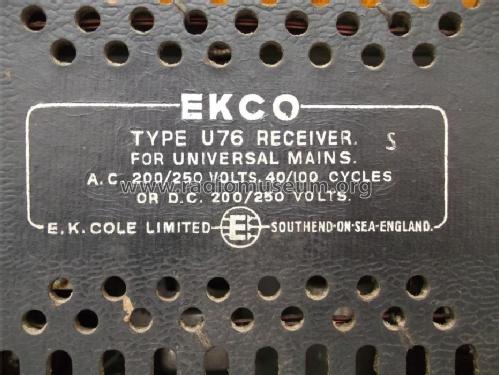 Consort U76; Ekco, E.K.Cole Ltd.; (ID = 1438693) Radio