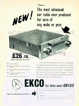 CR152; Ekco, E.K.Cole Ltd.; (ID = 1966019) Car Radio