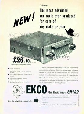 CR152; Ekco, E.K.Cole Ltd.; (ID = 1966019) Autoradio