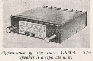 CR903; Ekco, E.K.Cole Ltd.; (ID = 1751043) Car Radio