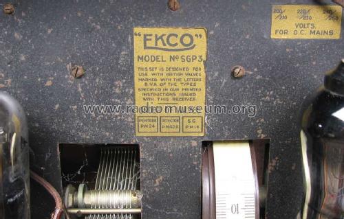 Ekcolectric SGP3; Ekco, E.K.Cole Ltd.; (ID = 604946) Radio