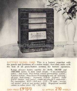 PB507; Ekco, E.K.Cole Ltd.; (ID = 1261720) Radio