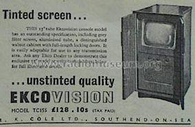 TC155; Ekco, E.K.Cole Ltd.; (ID = 1330928) Television