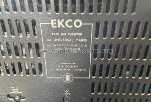 U49; Ekco, E.K.Cole Ltd.; (ID = 2986636) Radio