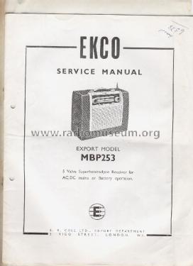 MBP-253 Export; Ekco, E.K.Cole Ltd.; (ID = 1664210) Radio