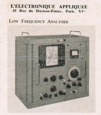 Analyseur Basse Fréquence - Low Frequency Analyser AN-BF-1; ELA E.L.A., L' (ID = 2666702) Equipment