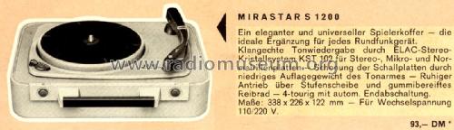 Mirastar S1200; Elac Electroacustic (ID = 2183694) R-Player