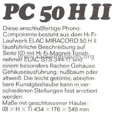 Miracord PC50HII; Elac Electroacustic (ID = 1010131) R-Player