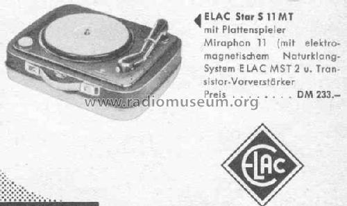 Star S11MT; Elac Electroacustic (ID = 385432) Enrég.-R