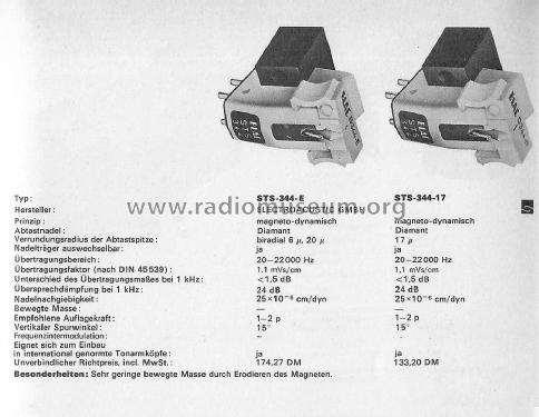 Stereo-Magnetsystem Tonabnehmer STS-344-E; Elac Electroacustic (ID = 2838491) Microphone/PU