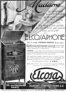 Elcosaphone ; Elcosa, Électro- (ID = 1671857) Radio