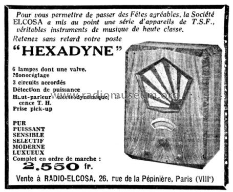 Hexadyne ; Elcosa, Électro- (ID = 1830550) Radio