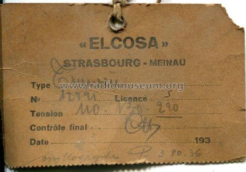 Trouvère ; Elcosa, Électro- (ID = 1942452) Radio