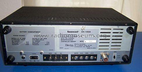 Bearcat Communication Receiver DX-1000; Electra Co. / Corp. (ID = 1257613) Amateur-R