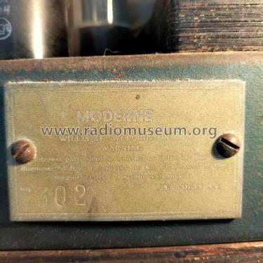 Moderne Dual Wave 5V No. 302; Electric Service Co. (ID = 2981550) Radio