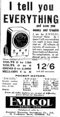 Emicol, Double Reading Voltmeter ; Electrical Measuring (ID = 2418988) Equipment