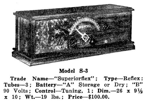 Superiorflex Model S-3; Electrical Research (ID = 1963705) Radio