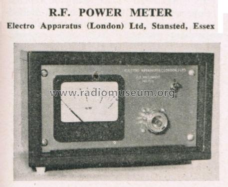 RF Power Meter ; Electro Apparatus (ID = 2879450) Equipment