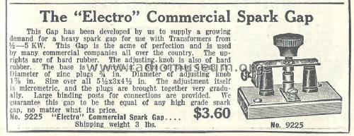 Electro Commercial Spark Gap No. 9225; Electro Importing Co (ID = 1978442) Amateur-D