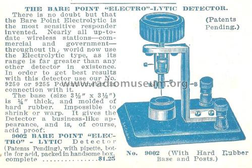 Electro-Lytic Bare-Point Detector ; Electro Importing Co (ID = 1978398) Radio part