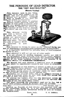 Peroxide of Lead Detector No. 9235; Electro Importing Co (ID = 1136969) Radio part