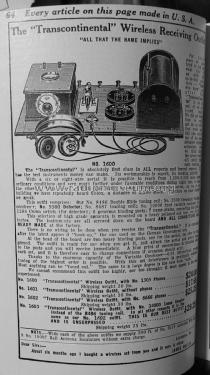 Transcontinental Wireless Receiving Outfit No. 1600; Electro Importing Co (ID = 2812075) Radio