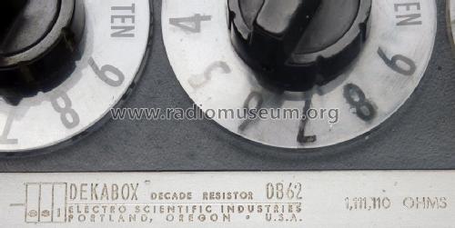 Dekabox Decade Resistor DB62; Electro Scientific (ID = 799877) Equipment