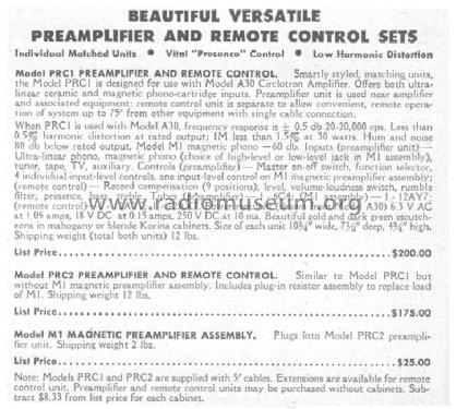 Preamplifier & Remote Control set PRC-1; Electro-Voice Inc.; (ID = 403563) Ampl/Mixer