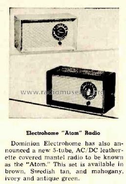 Atom ; Electrohome Dominion (ID = 2198722) Radio