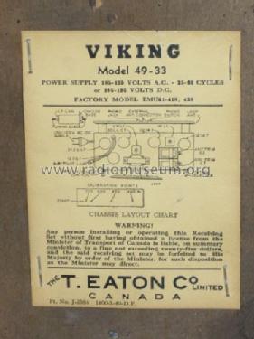 Viking 49-33 ch= EMU51-418; Electrohome Dominion (ID = 320877) Radio