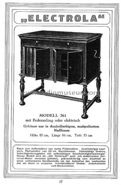 Grammophonschrank Modell 261; Electrola GmbH (ID = 2958340) TalkingM