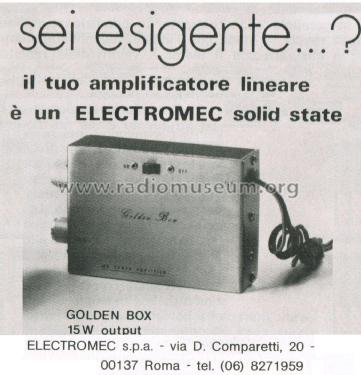 Amplificatore Lineare Golden Box; Electromec; Roma (ID = 2753762) Citizen